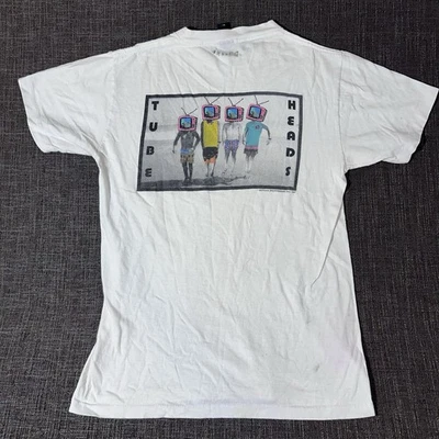 Vintage Sz M Gotcha Tube Heads 1987 White T-shirt  - Image 1 of 4