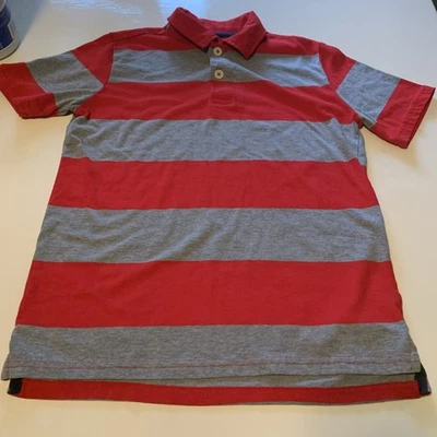 Polo Arizona Jóvenes Niños Rojo Gris Rayas Talla Grande 14/16 Manga Corta Foto 1 de 4