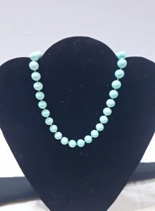 18 Zoll hellblaue Perlenkette - Bild 1 von 3