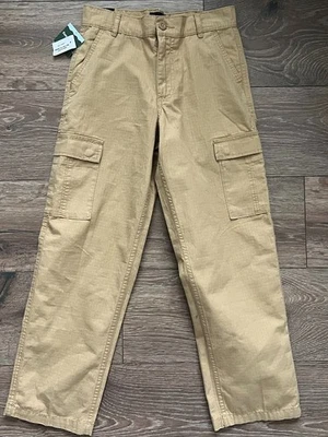 全新带标签 RSQ 棕褐色米色宽松腿工装裤 12 码全新 — 第 1/4 张图片