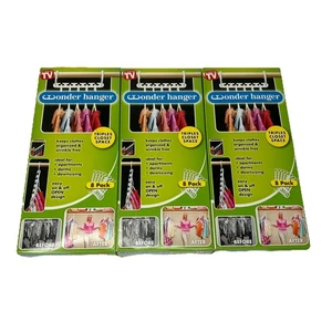 Wonder Hanger Triple Closet Space Saving Organizer Clothes Hanger System X 3 New - Picture 1 of 2