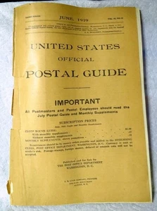 Collectible United States Official Postal Guide June 1919 - Picture 1 of 3