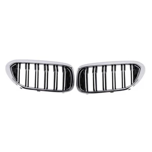 Fit for 17-20 BMW 5-Series G30 G31 Front Bumper Grille Chrome & Black P Type - Foto 1 di 1