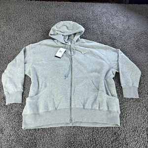 Nike Sportswear Phoenix Fleece Hoodie Damen XXL Grau Full Zip Oversized Fit Neu mit Etikett - Bild 1 von 16