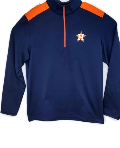 MLB Houston Astros Genuine Merchandise Blue Pullover Long Sleeve Jacket Men Cover