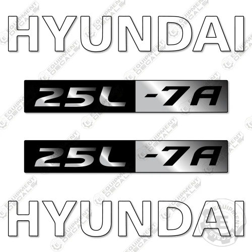 Kit de calcomanías para carretilla elevadora Hyundai 25L-7A - 7 AÑOS EXTERIOR 3M VINILO! Foto 1 de 1