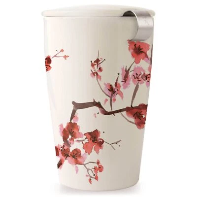 Tea Forte Cherry Blossom Double-Walled Ceramic Kati Cup with Removable Stainl... - Image 1 of 4