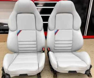 BMW E36 M3 Vader Seat Covers (1994-1999) - Faux Leather Replacement in Dove Gray - Picture 1 of 3