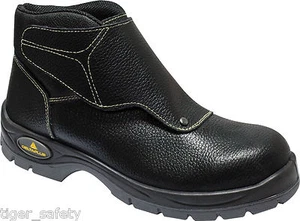 Delta Plus Panoply Cobra 3 S1P Mens Black Leather Welders Welding Safety Boots - Picture 1 of 1