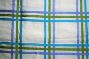 2/3 Yard Blue Green Purple on White Textured Cotton Fabric 25" X 34" - Picture 1 of 2