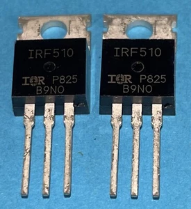 2x IRF510 TRANSISTOR TO-220AB MOSFET N-CH 100V 5.6A 3-Pin(3+Tab) IRF 510 MFG IR - Afbeelding 1 van 1