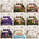 Magic Mushroom Butterfly Snail Insect Plant Suflower Duvet Quilt Cover Bed Set