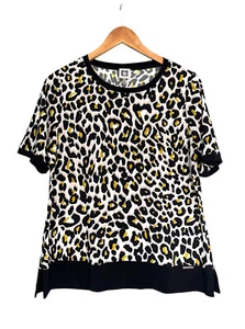 Anne Klein Leopard Print Top T Shirt Size Medium - Picture 1 of 2
