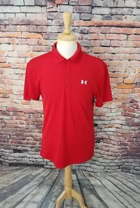 Camisa polo deportiva de golf Under Armour Heatgear suelta roja manga corta para hombre talla S - Imagen 1 de 5