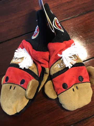 San Francisco 49ers team mascot children’s size mittens Foco Cover