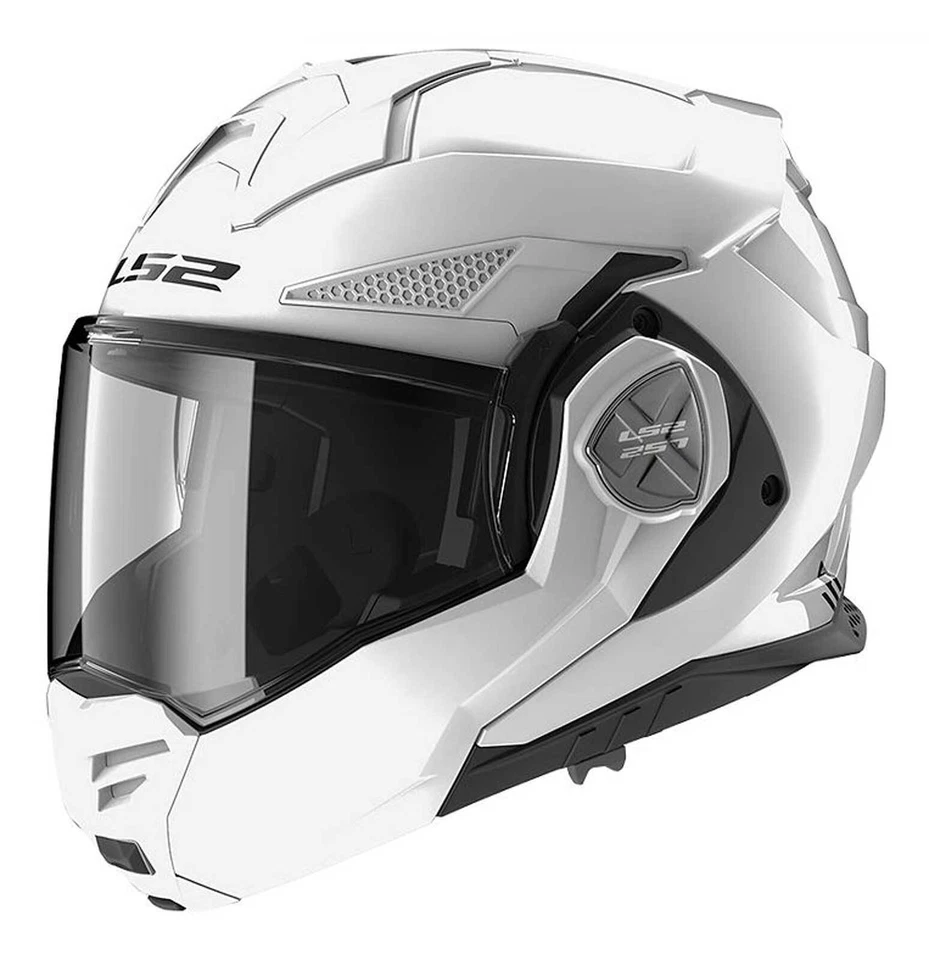 LS2 Helmets Advant X Modular Motorcycle Helmet w/SunShield - Gloss White (S) - Image 1 of 1