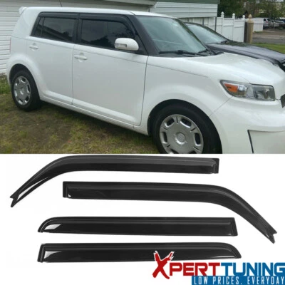 Fits 08-15 Scion xB Wagon 4-Door Slim Window Visors Vent Rain Guard 4PCS Acrylic - Image 1 of 4