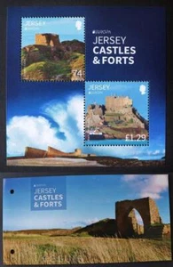 Estampillas de Jersey: Europa CEPT "Jersey Castles & Forts" Paquete de Presentación M/S 2017 - Imagen 1 de 5