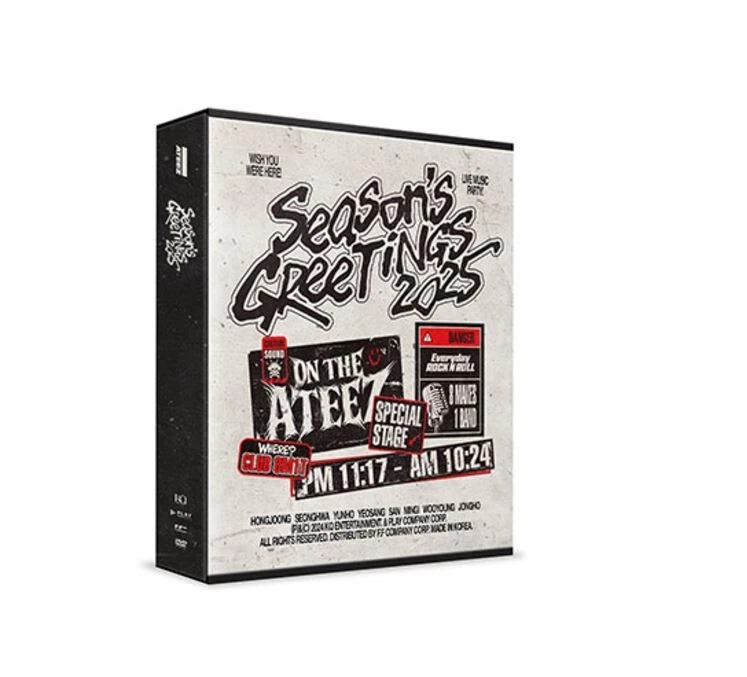 ATEEZ 2025 SEASON'S GREETINGS Official [Calender+DIARY+POSTER+DVD] K-pop - image 1 of 1