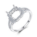 Cushion Cut 7x7mm Diamonds Luxurious Generous Wedding Ring Solid 14K White Gold