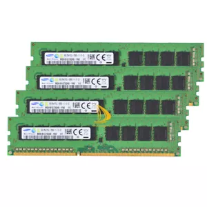 SAMSUNG 4x 8GB PC3L-12800E DDR3-1600Mhz ECC UDIMM Unbuffered RAM M391B1G73BH0 %y - Picture 1 of 8