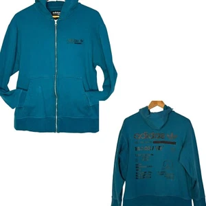Adidas Kaval Full Zip Hoodie Sweatshirt Built For Purpose Teal Blue Herren M - Bild 1 von 13