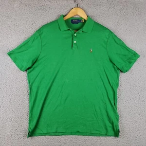 Polo Ralph Lauren Shirt Mens Large Green Classic Fit Polo Small Pony Rugby Golf - Picture 1 of 7