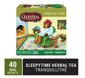 Pack of 2 Celestial Seasonings Sleepytime Wellness Tea, Caffeine Free 40 ct/box - Picture 1 of 3