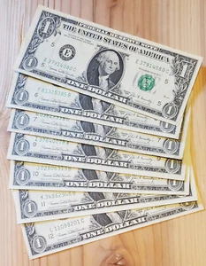 1969-C PARTIAL SET Federal Reserve Note CRISP $1 Dollar Bills, 7 of 12 Districts - Picture 1 of 15