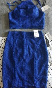 Blue 2 piece skirt set - Picture 1 of 6