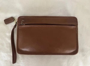 Rare Vintage Coach Zip Clutch 9143 British Tan / United States - Picture 1 of 19