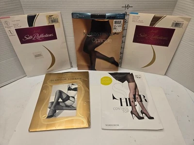 Lote mixto de 6 pares de pantimedias/altos de muslos/varios colores/colores mixtos/tallas C/D Foto 1 de 4