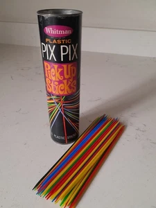 Vintage 1968 Whitman Plastic Pix Pix - Pick Up Sticks Game Complete 62 Sticks - Picture 1 of 6