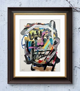 Corbellic Gossip Truth 14x11 Original Abstract Gallery PAPER Portrait Fine Art - Picture 1 of 8