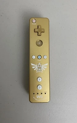 Nintendo Wii Zelda Skyward Sword Gold Remote Motion Plus Controller OEM - TESTED - Image 1 of 3