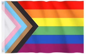 Yotsuba Pride Flag, 90X150Cm Progress Pride Rainbow Flag Gay Lesbian LGBTQ+ F... - Picture 1 of 8