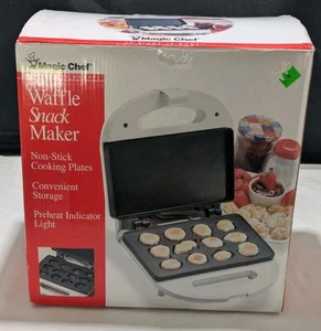 Magic Chef White Waffle Snack Maker Griddle 12 Bite Size Shapes(TSK-258S) - Picture 1 of 7