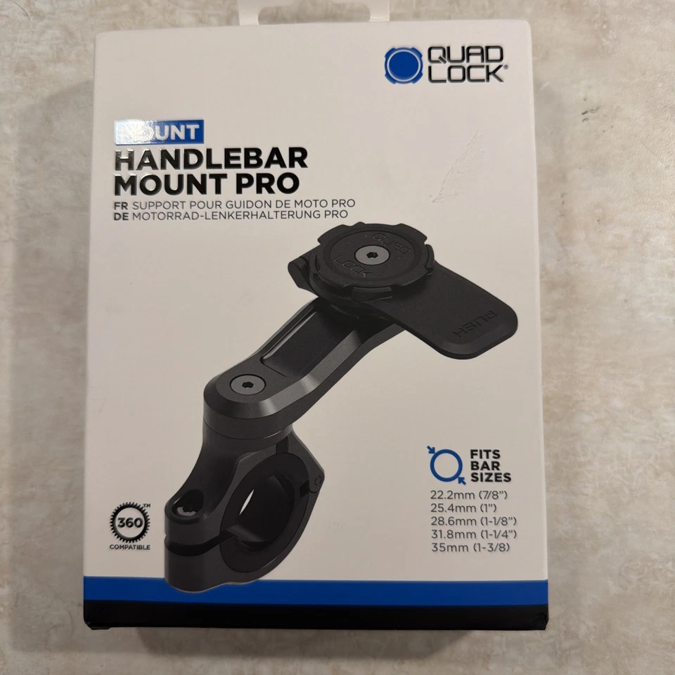 Quad Lock Motorcycle Handlebar Mount PRO