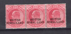 BRITISH SOMALILAND 1903 SG 26d VARIETY - Mint MH Strip of 3 - Cat £60 - Picture 1 of 2