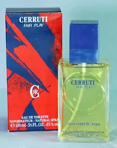 Nino Cerruti Fair Play EDT Spray 3,3 once (100 ml) Nuovo con Scatola - VENDITORE USA RARO - Foto 1 di 4
