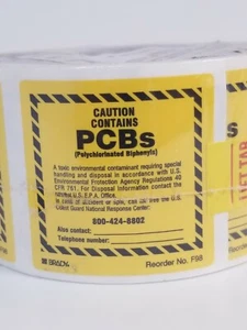 Brady Caution PCB Labels, F98LS, 100ct, 2" x 2", Self-Sticking, Free Shipping - Picture 1 of 4