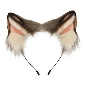 Plush Wolf Ears Hair Clip Animal Ears for Women Girls Headdress Hair Hoop for - Picture 1 of 6
