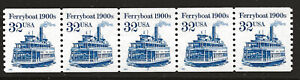 US Scott #2466, Plate #3 Coil of 5 1995 Ferryboat 32c VF MNH
