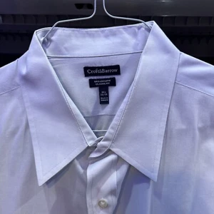 Croft & Barrow Dress Shirt Classic Fit Mens Size 18 1/2 XXL Light Blue - Picture 1 of 4