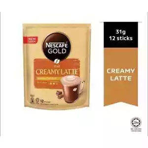 NESCAFE GOLD KAFFEE CREME LATTE 3 in 1 GETRÄNK 12 Sticks x 11g KOSTENLOSER VERSAND - Bild 1 von 3