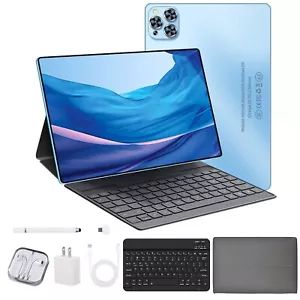 10 inch Tablet Ultra Big Android 12 256GB Storage 8GB RAM IPS Bundle Keyboard - Picture 1 of 18