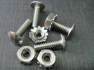 25 pcs 6-32 x 1/2" grille rivets stainless steel rivet screws with nuts - Picture 1 of 2