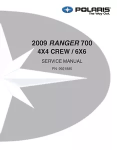 Polaris service workshop shop manual book 2009 RANGER 700 4X4 CREW - Picture 1 of 24