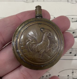 Rare Antique French Trench Art Cigarette Lighter WW1 Rooster Lion c1910 - Picture 1 of 4