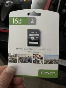 PNY Premium 16GB SDHC Memory Card, Class 4 ~NEW IN PACKAGE~ - Picture 1 of 2